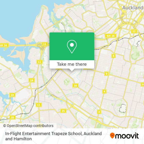In-Flight Entertainment Trapeze School map