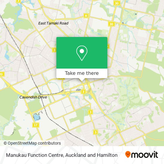 Manukau Function Centre map