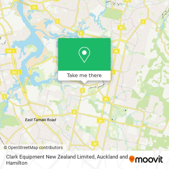 Clark Equipment New Zealand Limited map