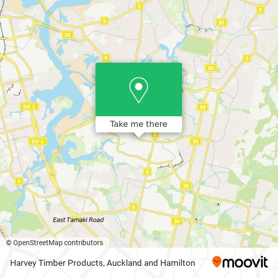 Harvey Timber Products map