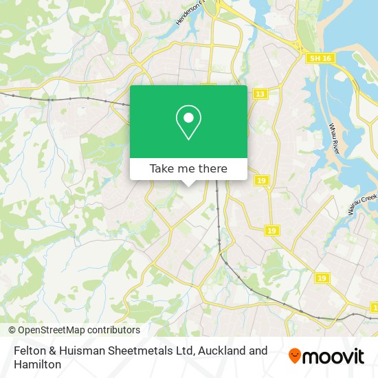 Felton & Huisman Sheetmetals Ltd map