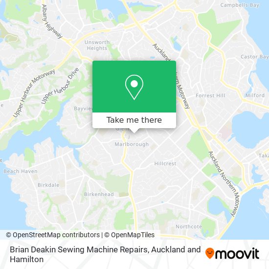 Brian Deakin Sewing Machine Repairs map