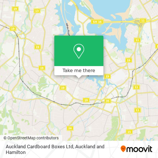 Auckland Cardboard Boxes Ltd map