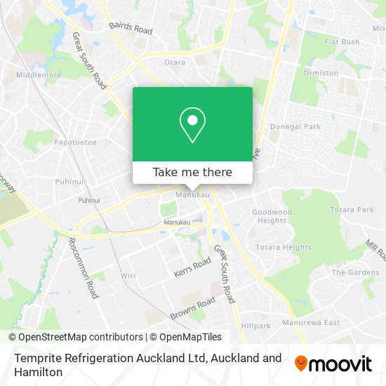 Temprite Refrigeration Auckland Ltd map