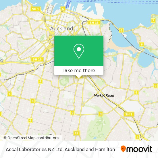 Ascal Laboratories NZ Ltd map