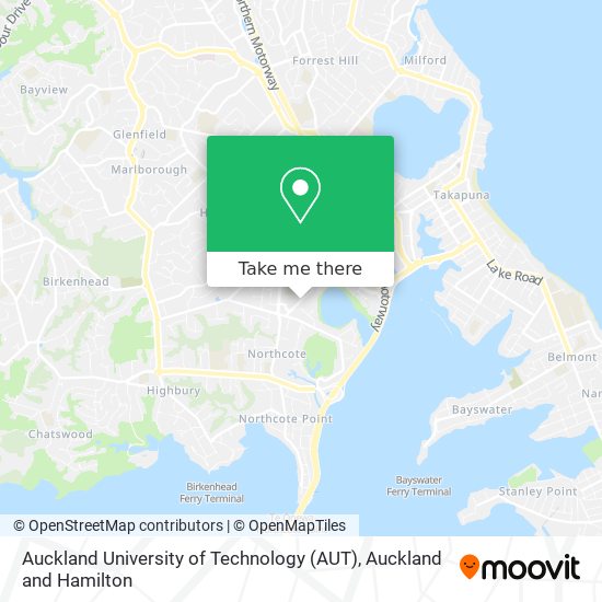 Auckland University of Technology (AUT) map