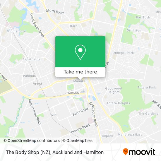 The Body Shop (NZ) map