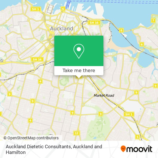 Auckland Dietetic Consultants map