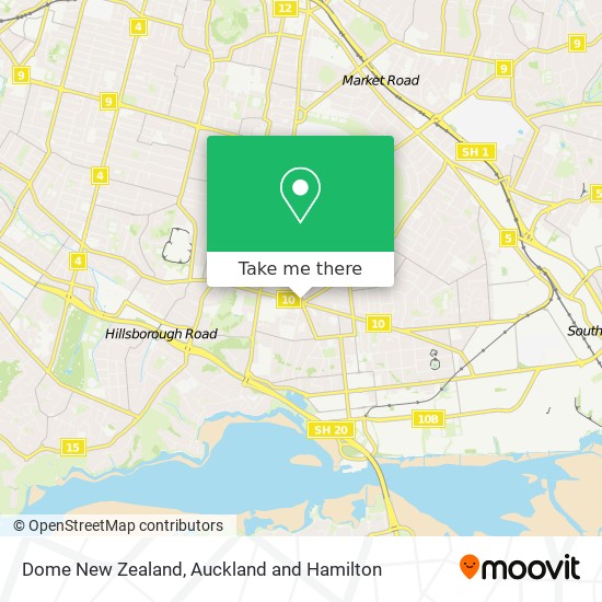 Dome New Zealand map