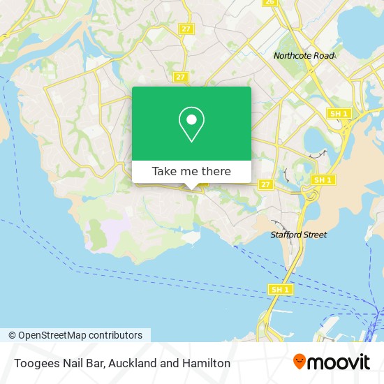 Toogees Nail Bar map