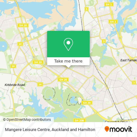 Mangere Leisure Centre map