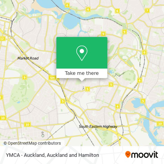 YMCA - Auckland map