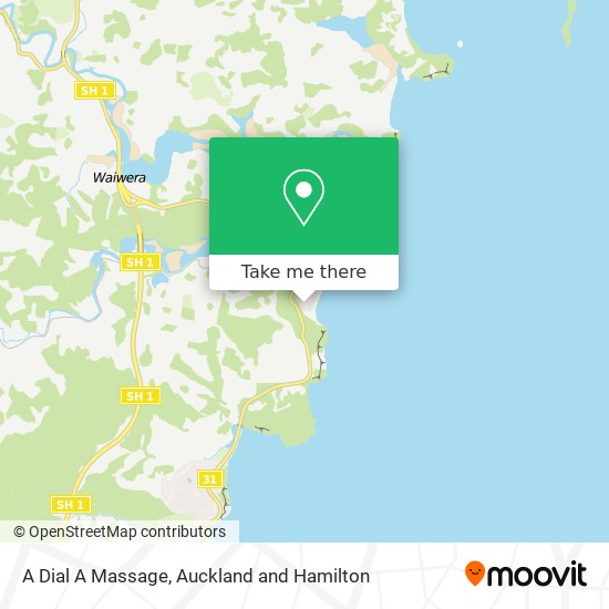 A Dial A Massage map