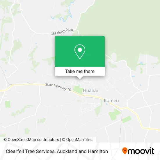 Clearfell Tree Services map