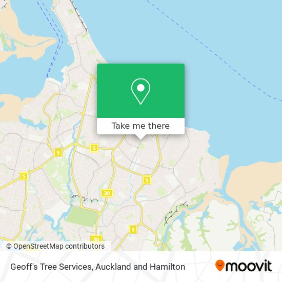 Geoff's Tree Services map