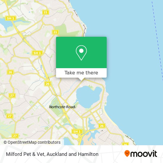 Milford Pet & Vet map