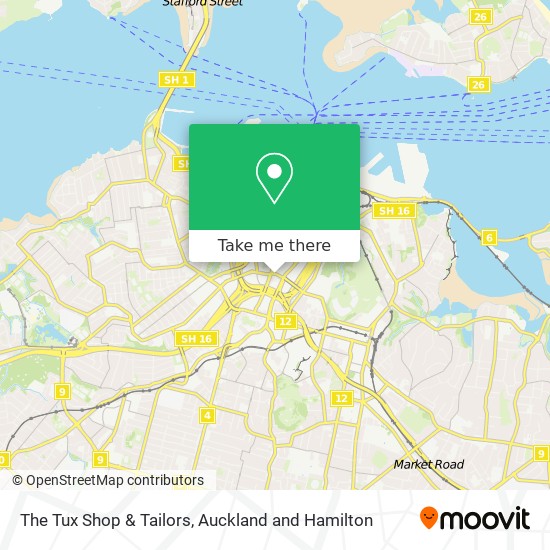The Tux Shop & Tailors map