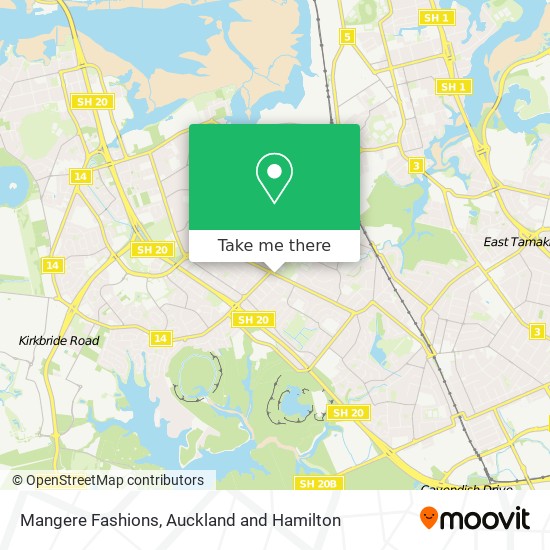 Mangere Fashions map