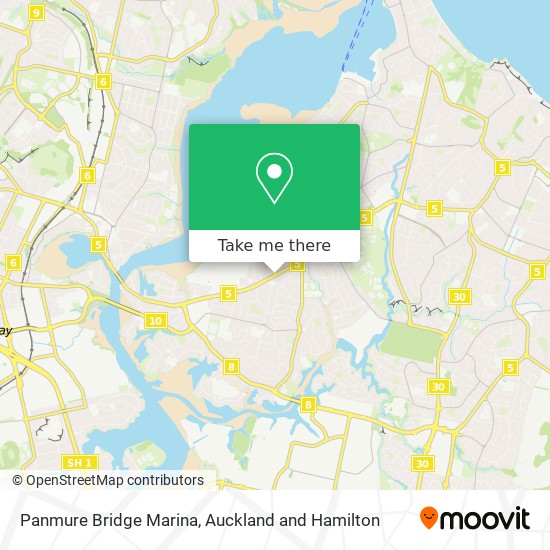 Panmure Bridge Marina map