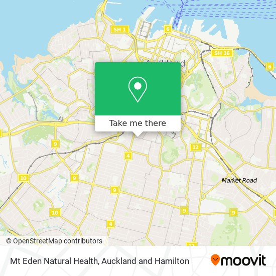 Mt Eden Natural Health map