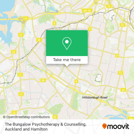 The Bungalow Psychotherapy & Counselling map