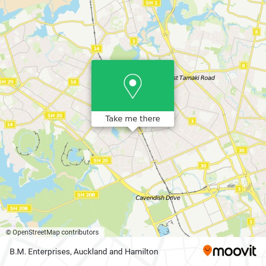 B.M. Enterprises map