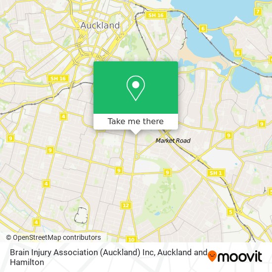 Brain Injury Association (Auckland) Inc map