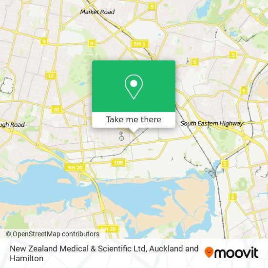 New Zealand Medical & Scientific Ltd map