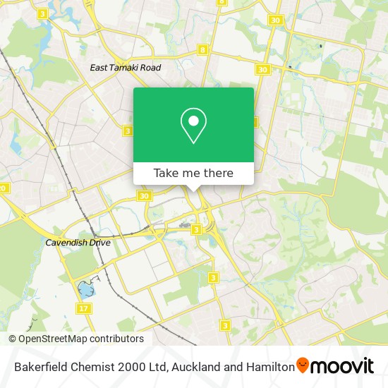 Bakerfield Chemist 2000 Ltd map