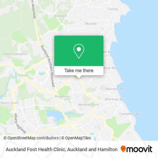 Auckland Foot Health Clinic map