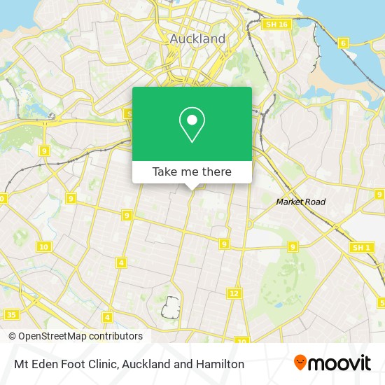 Mt Eden Foot Clinic map