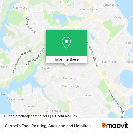 Carmel's Face Painting map