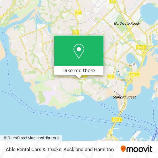 Able Rental Cars & Trucks map