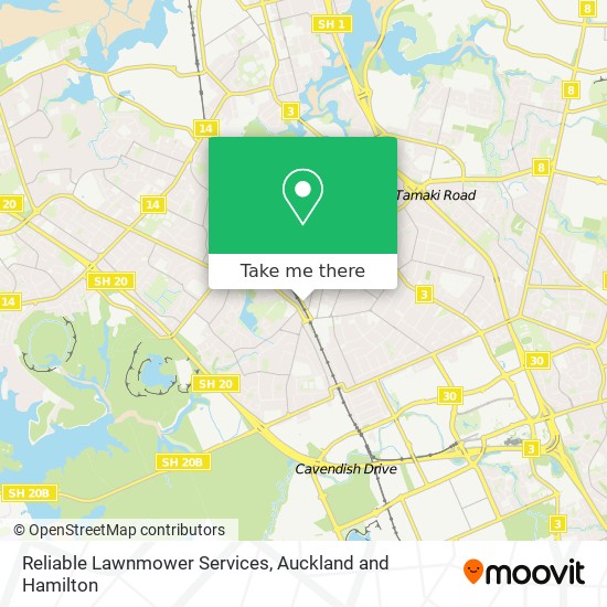 Reliable Lawnmower Services map