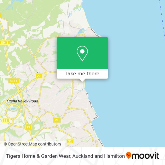 Tigers Home & Garden Wear map