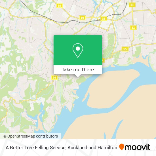 A Better Tree Felling Service map