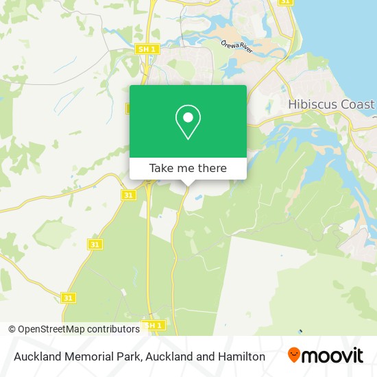 Auckland Memorial Park map