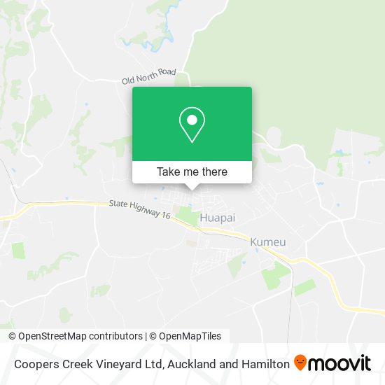 Coopers Creek Vineyard Ltd map