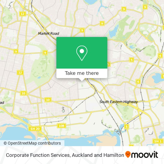 Corporate Function Services map