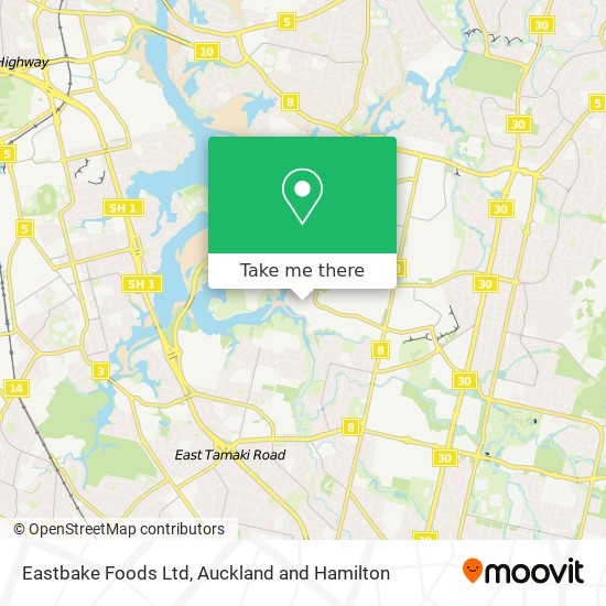 Eastbake Foods Ltd map
