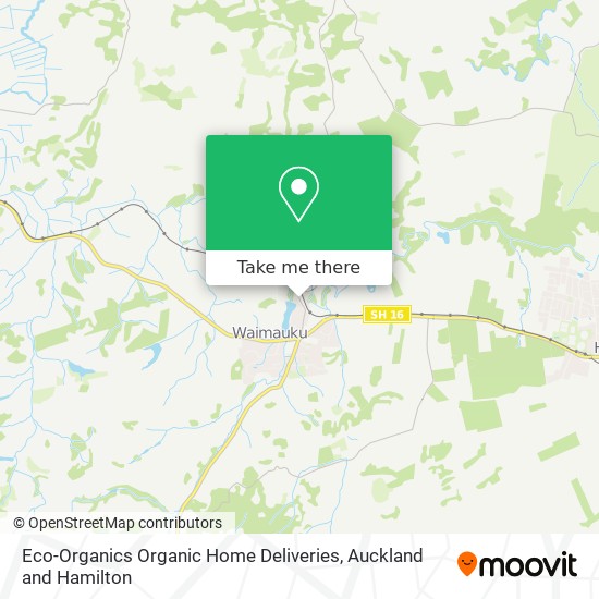 Eco-Organics Organic Home Deliveries map