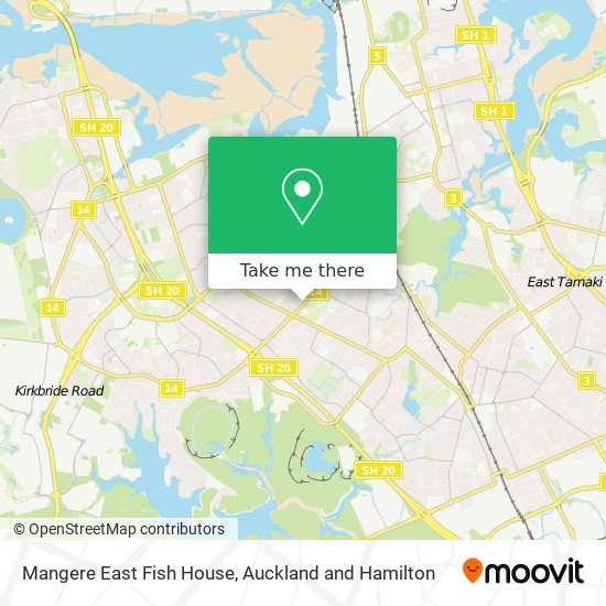 Mangere East Fish House map