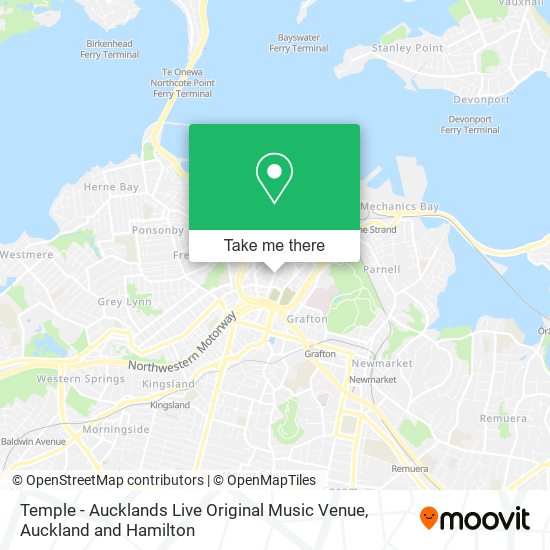 Temple - Aucklands Live Original Music Venue map