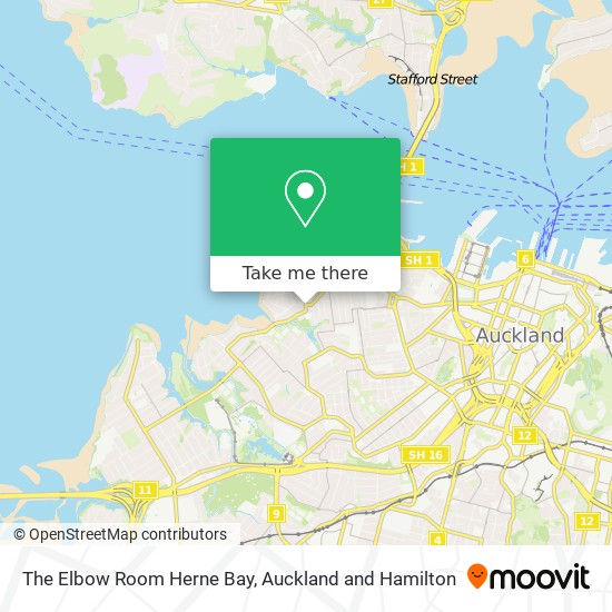 The Elbow Room Herne Bay map