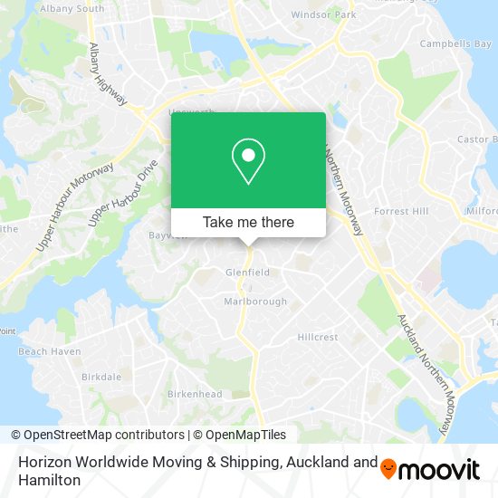 Horizon Worldwide Moving & Shipping map