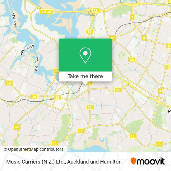 Music Carriers (N.Z.) Ltd. map