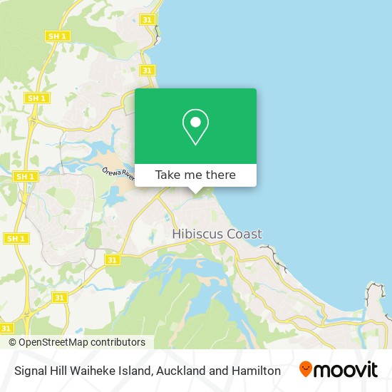 Signal Hill Waiheke Island map