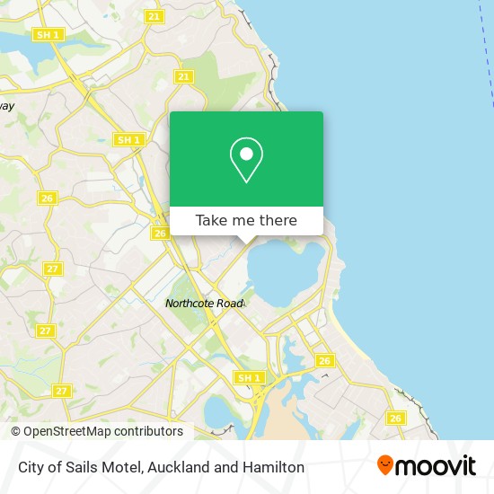 City of Sails Motel map