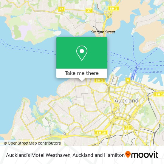 Auckland's Motel Westhaven map