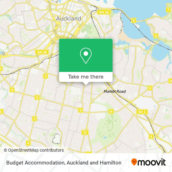 Budget Accommodation map